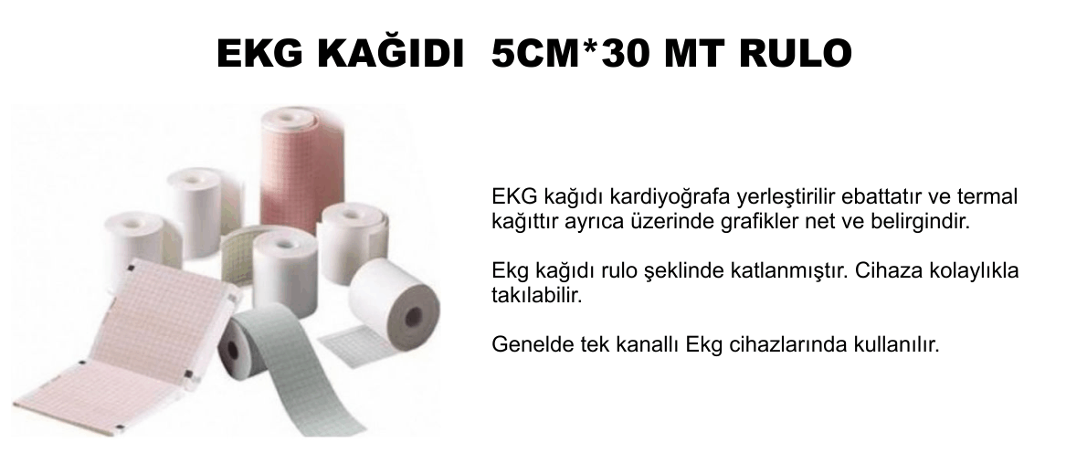 EKG KAĞIDI 5 CM*30 MT